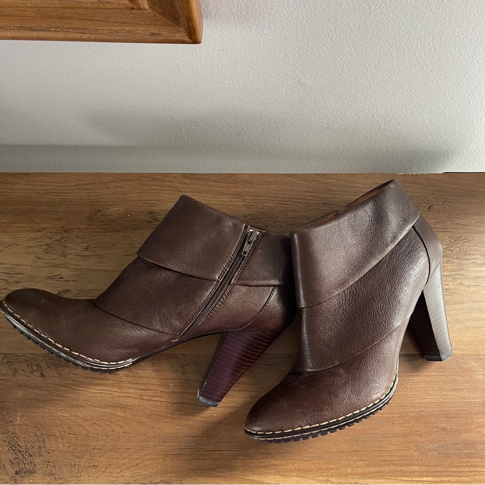 Sofft Dark Brown Heeled Boots - Picture 2 of 12